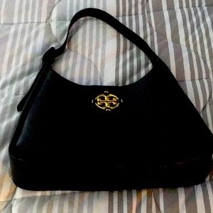 Tory Burch Hobo Miller Black Leather